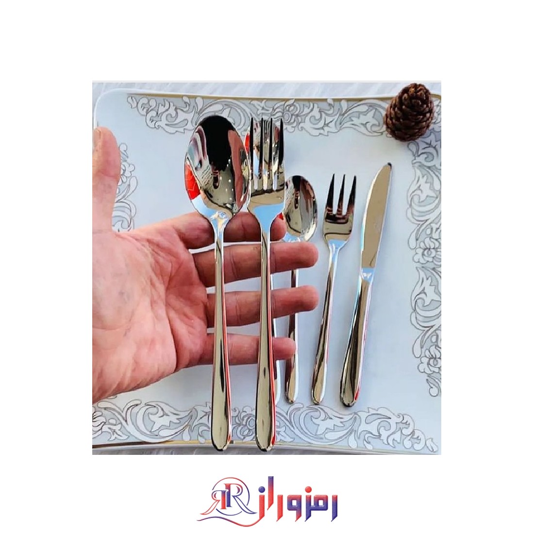 سرویس قاشق و چنگال 24 نفره 144 پارچه طرح ساده یونیک ، خرید سرویس قاشق و چنگال 24 نفره 144 پارچه طرح ساده یونیک